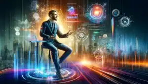 DALL·E-2024-05-16-13.45.52-A-hyper-realistic-illustration-depicting-the-scene-from-the-provided-image-with-a-focus-on-innovation.-The-central-figure-is-a-charismatic-speaker-d