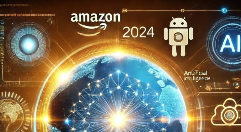 DALL·E 2024-12-04 16.58.44 - A vibrant and futuristic image representing the Amazon Nova announcement at AWS re_Invent 2024. The image features a glowing globe with interconnected