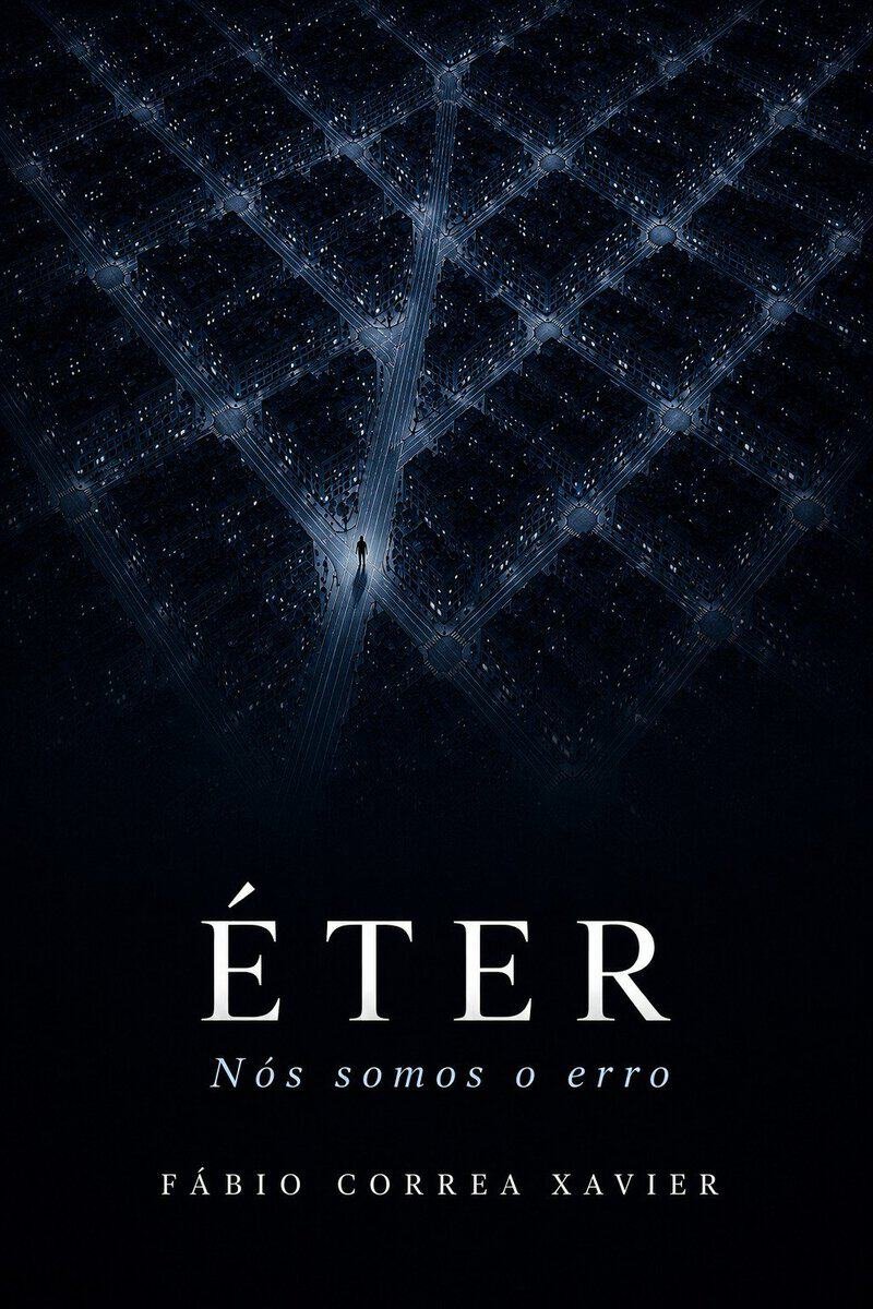 Capa do livro de ficção sobre inteligência artificial Éter — Nós somos o erro, de Fábio Correa Xavier